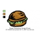 Burger Embroidery Design 03